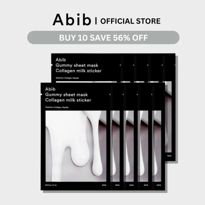 Abib Gummy Sheet Mask Collagen Milk Sticker (10ea)