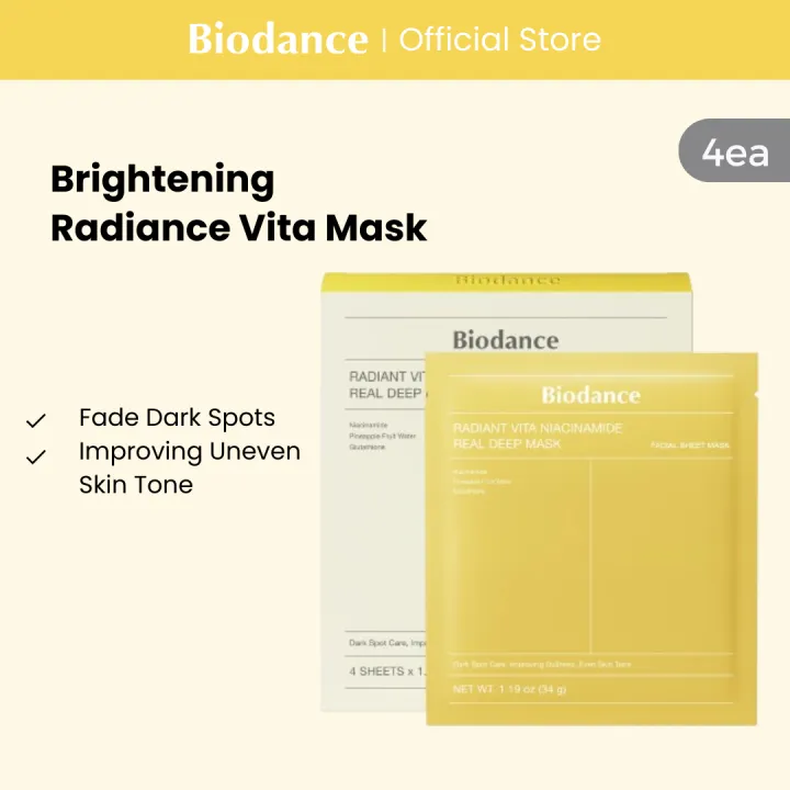 Biodance Radiant Vita Niacinamide Real Deep Mask (1ea/4ea Per Box)